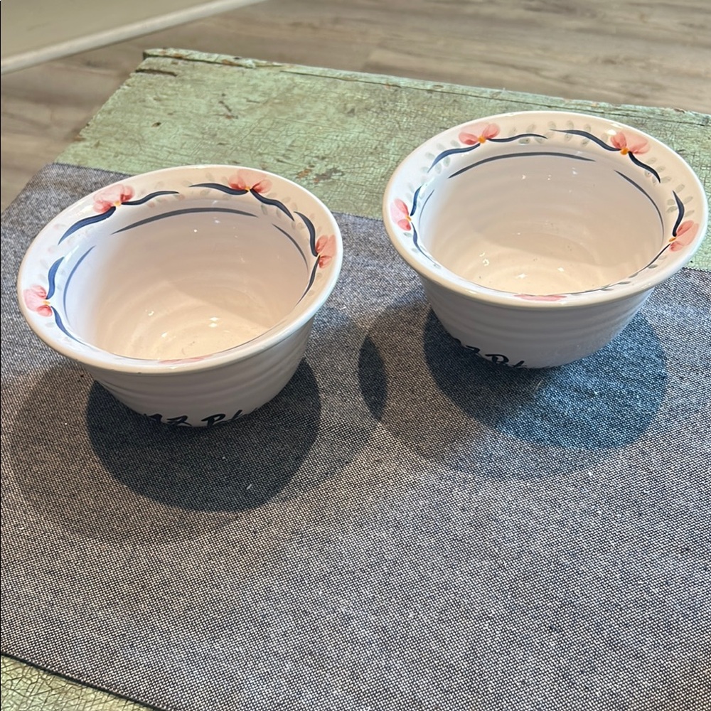 RARE - 2 SARAH PETERSON Cereal Bowls Trout Fish Signed